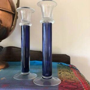 Polish crystal candlesticks